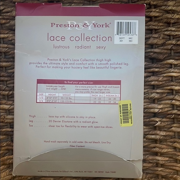 Preston & York Lace Collection Thigh Highs - Picture 3 of 3